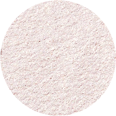 Mountain Lion Super Shock Shadow by Colourpop, a circular swatch of soft metallic champagne-beige eyeshadow with a smooth, ultra-shimmery finish shown in close-up texture against a white background.