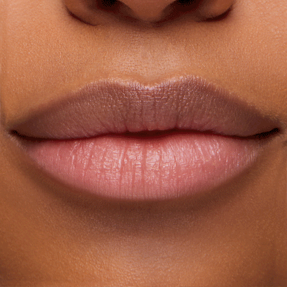 Lips wearing You're a Catch ColourPop Lip Mask, delivering a smooth, hydrated, soft-pink sheen in a tight close-up, highlighting the glossy finish and texture of the lip mask.